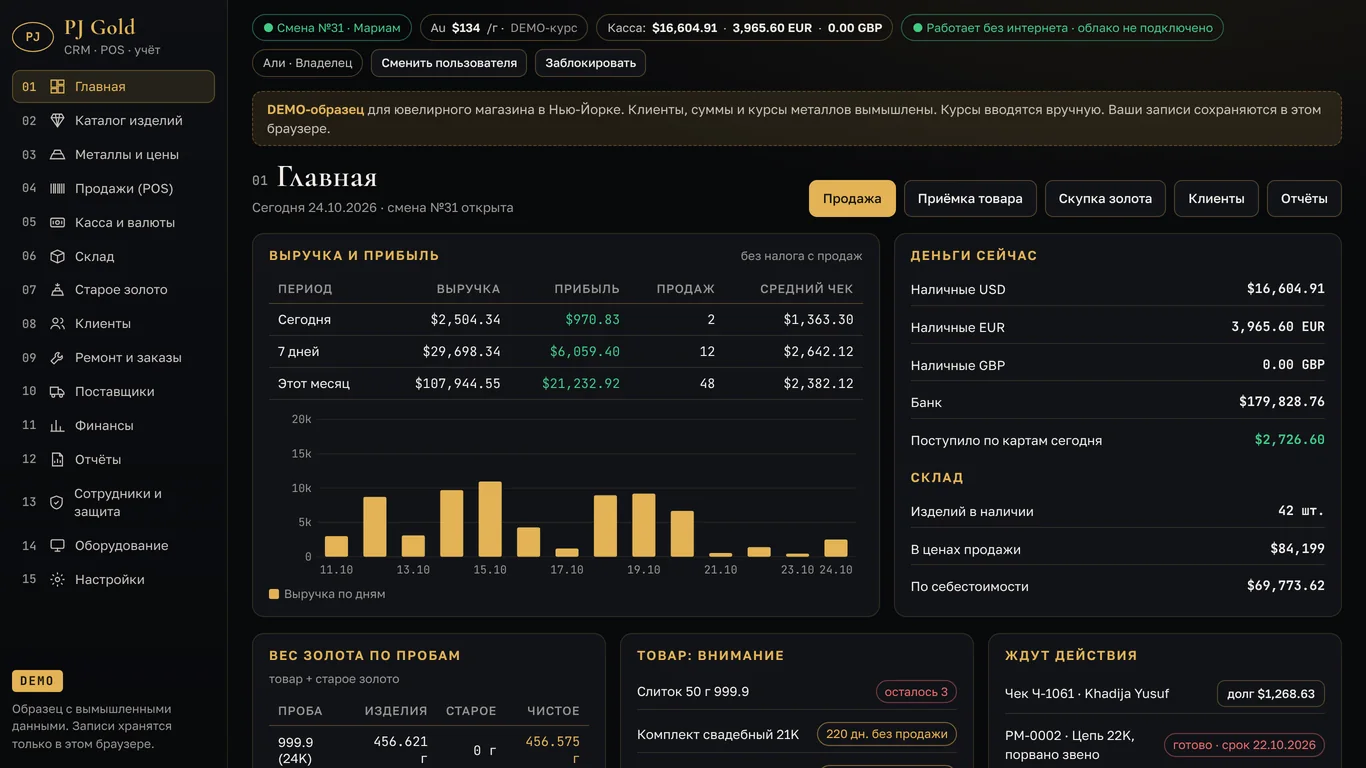 Precious Metals Command Center