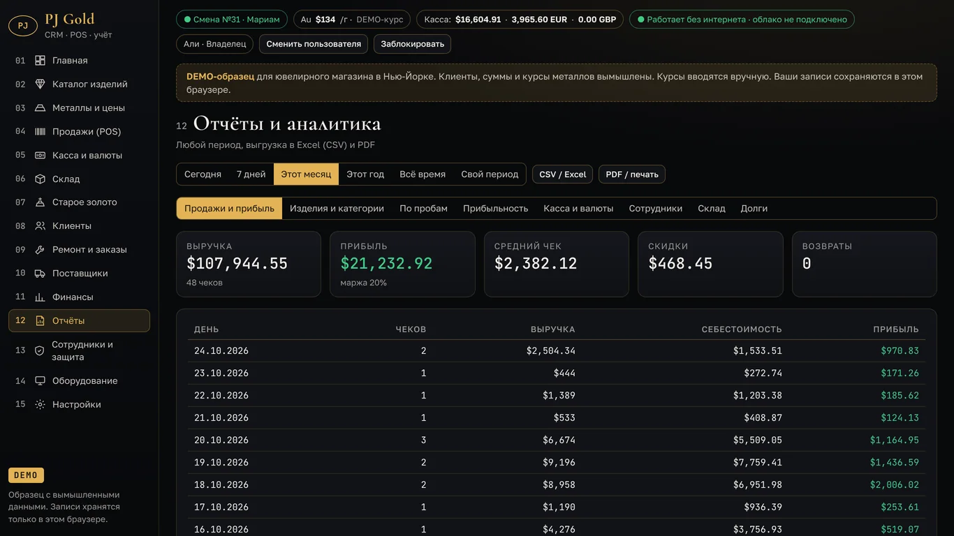 Precious Metals Command Center